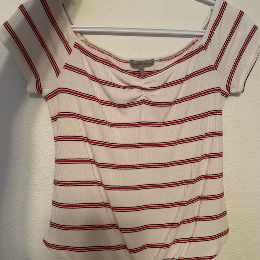 Striped Off the shoulders top